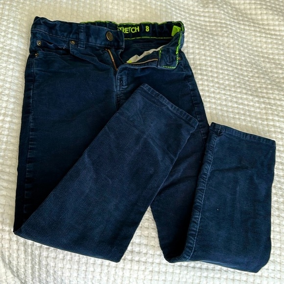 J Crew Crewcuts Corduroy Stretch Fit,Navy,Adjustable waistband,Size 8 - Picture 1 of 7